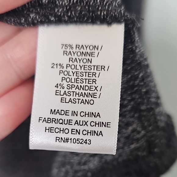 Collection by Bobbeau Beaded Gray Heathered Open Front Cardigan Sweater XL - Picture 5 of 6